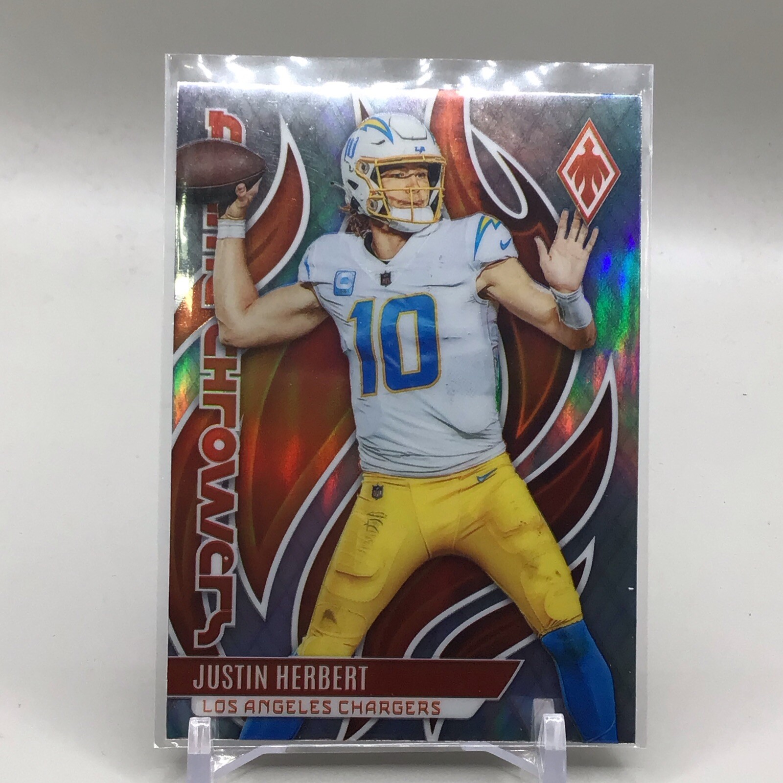 2023 Panini Phoenix #FLA-25 Justin Herbert Flame Throwers Los Angeles Chargers