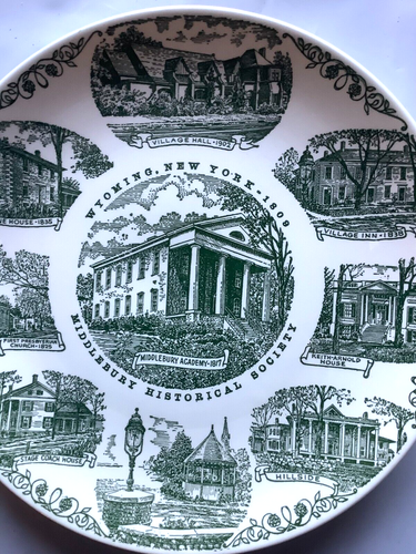 HTF Wyoming, New York 1809 Memorial 10" Plate Kettlesprings Kilns #2020-S Ohio - Picture 3 of 4