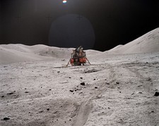APOLLO 17 LUNAR MODULE ROVER TRACKS MOON 8x10 GLOSSY Photo Print