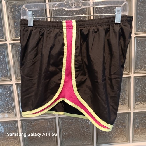 Nike Dri - Fit Girls Size XL Black Pink Yellow Lined Drawstring Athletic Shorts - Picture 4 of 8