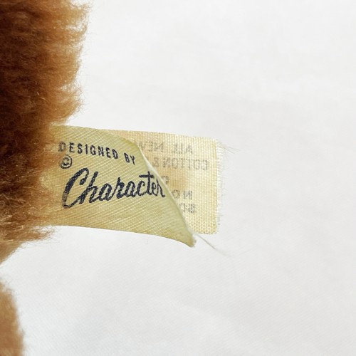 ¡Peluche de oso de peluche marrón novedad de personajes A35 vintage años 60! Juguete de peluche Lovey de 24 - Imagen 5 de 6
