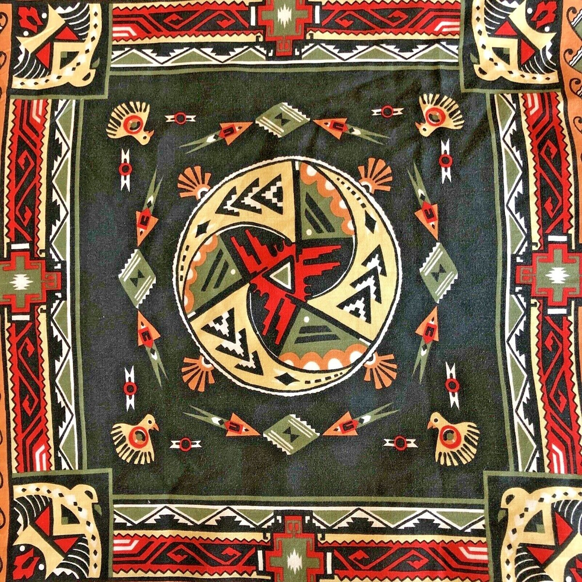 Wamcraft Bandana Vintage Native American Style Graphics Red
