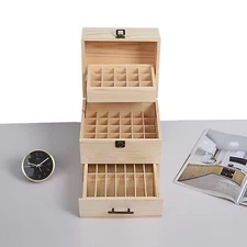 3 Tiers 59 Slots Essential Oil Storage Box Perfume Bottle Display Organizer Case