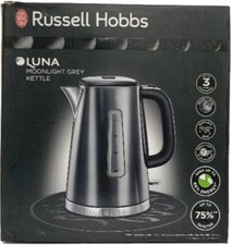 Russell Hobbs Luna Grey Quiet Boil Kettle Stainless Steel 3kw  23211 NEW