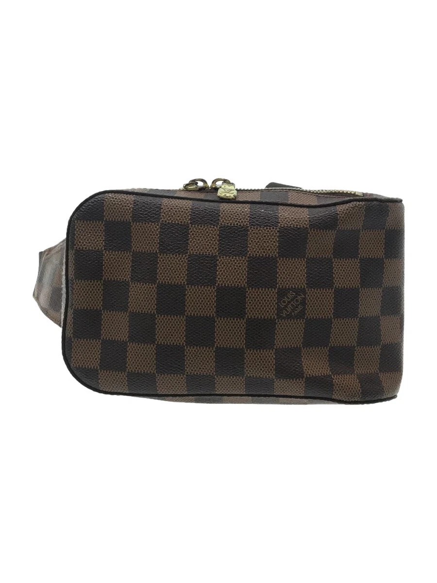 Louis Vuitton Damier Ebene Geronimos Body Bag Fanny Pack Waist Pouch Belt  858009