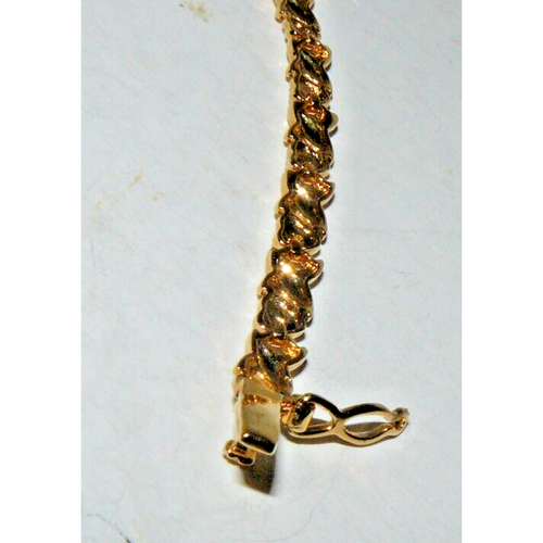 Pulsera Tenis YGP 925 Plata Esterlina 6.75" X's y Corazones con Acctos de Diamantes DBJ - Imagen 5 de 9