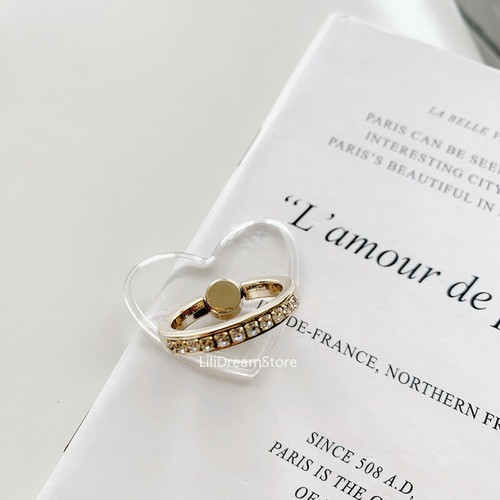 Universal 360 Rotating Finger Ring Stand Holder For Cell Phone - HEART of LOVE - Picture 20 of 20