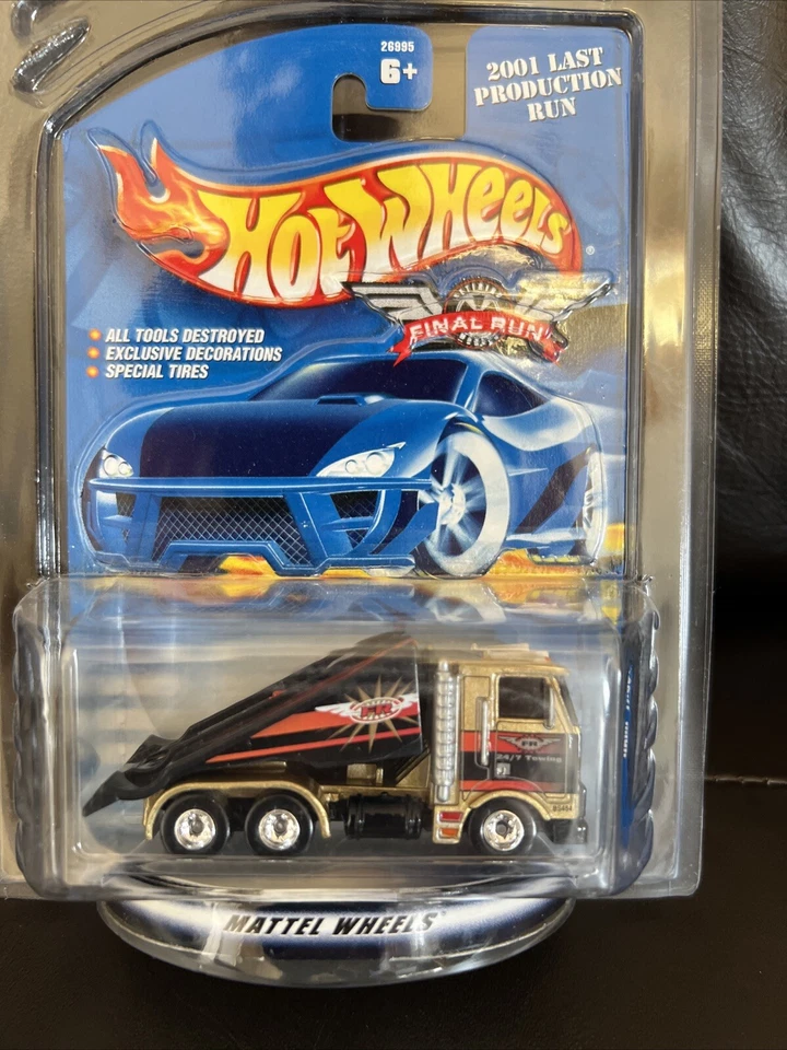 2001 Hot Wheels FINAL RUN Retiring Model die-cast RAMP TRUCK  #4 of 12 W RRs - Image 2 of 4