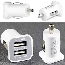 Dual USB Ports 5v 3.1-amp 2.1A 2000ma Car Charger adapter plug 12V-24V