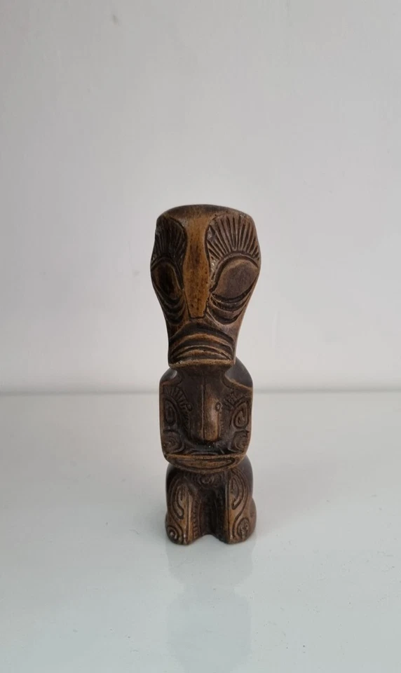 Sculpture Statue Oceanic Art Figurine.Statuette résine Tiki Polynésie - Photo 2/4