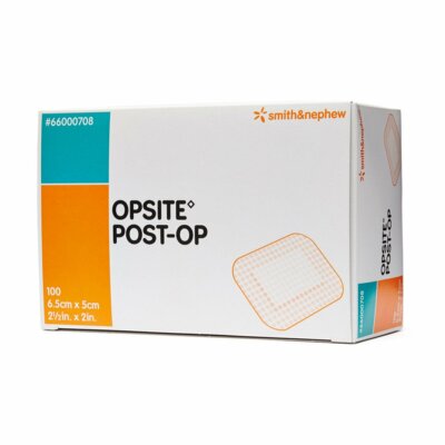 Opsite Post-Op 6,5 cm x 5 cm x 100 wasserdichte Verbände | Smith & Nephew