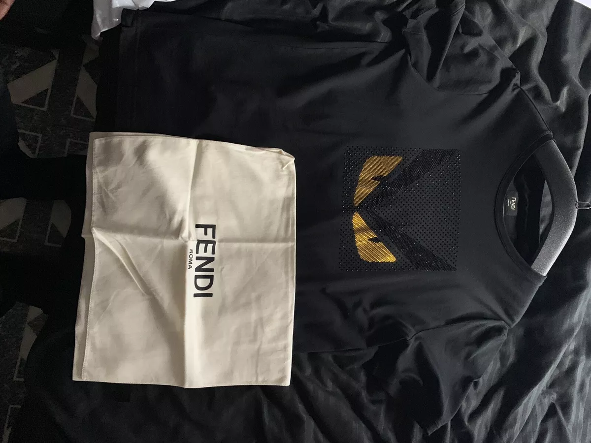Fendi T Shirt Embroidery Strass eBay