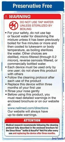 NeilMed Sinus Rinse Nasal Natural Sinus &Allergy Relief Saline Premixed Sachets - Picture 4 of 11