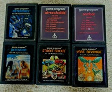 Atari 2600 Game Program Cartridges: Joystick Controlled  Paddle Controlled 