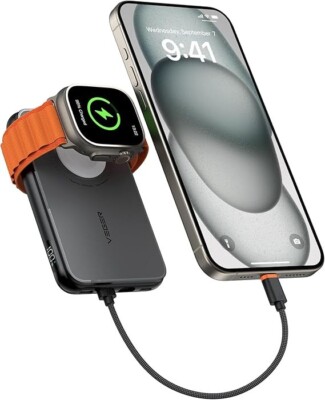 Mini Power Bank 20W PD,10000mAh Powerbank mit Eingebautem Apple auf USB B-Ware
