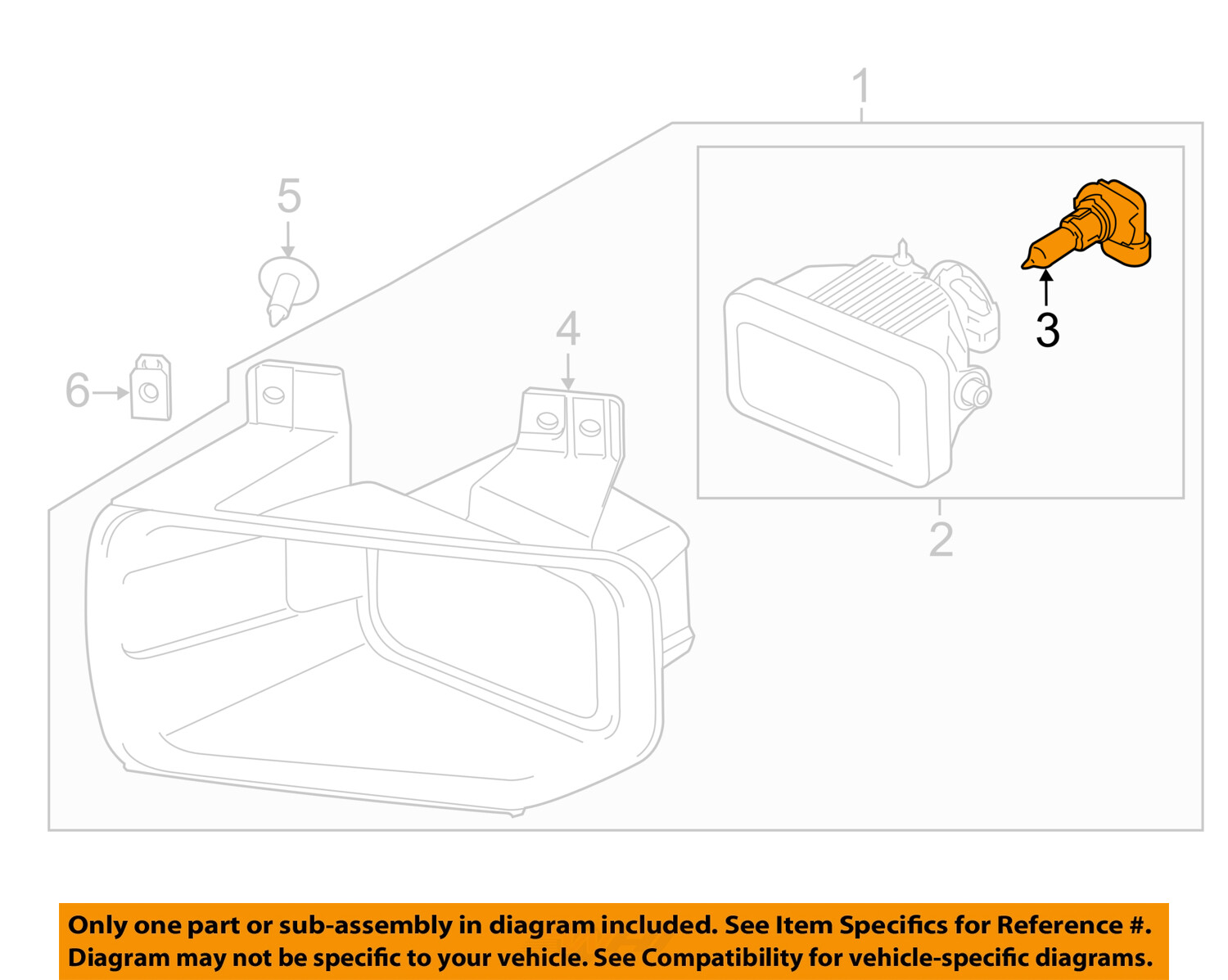 FORD OEM F-150 Foglight Fog Driving Light Lamp-Lamp Bracket Left FL3Z15266B