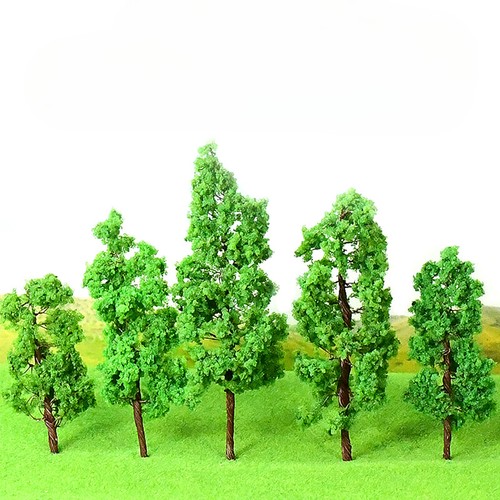5PC 8-10CM HO/OO Scale Miniatures Summer Pine Trees Forest Plants Railway Scene - Picture 2 of 4
