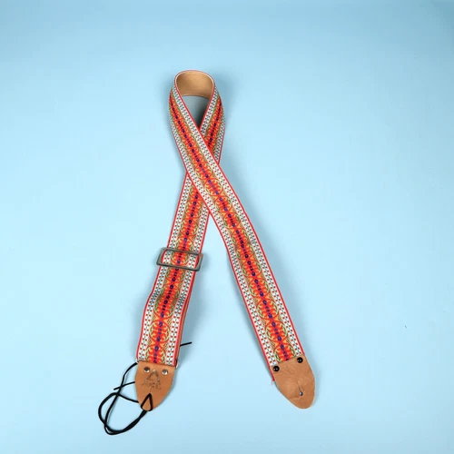 VINTAGE ACE 1960's HIPPIE BOHO Cobain Dylan Hootenanny GUITAR STRAP USA Woven