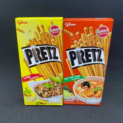 GLICO PREZT LARB FLAVOUR & TOM YUM KUNG FLAVOUR SNACK BAKED NOT FRIED THAIFOOD