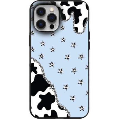 Cow blue Stars pattern print Phone Case for iPhone 7 8 X XS XR SE 11 12 13 14 Pr