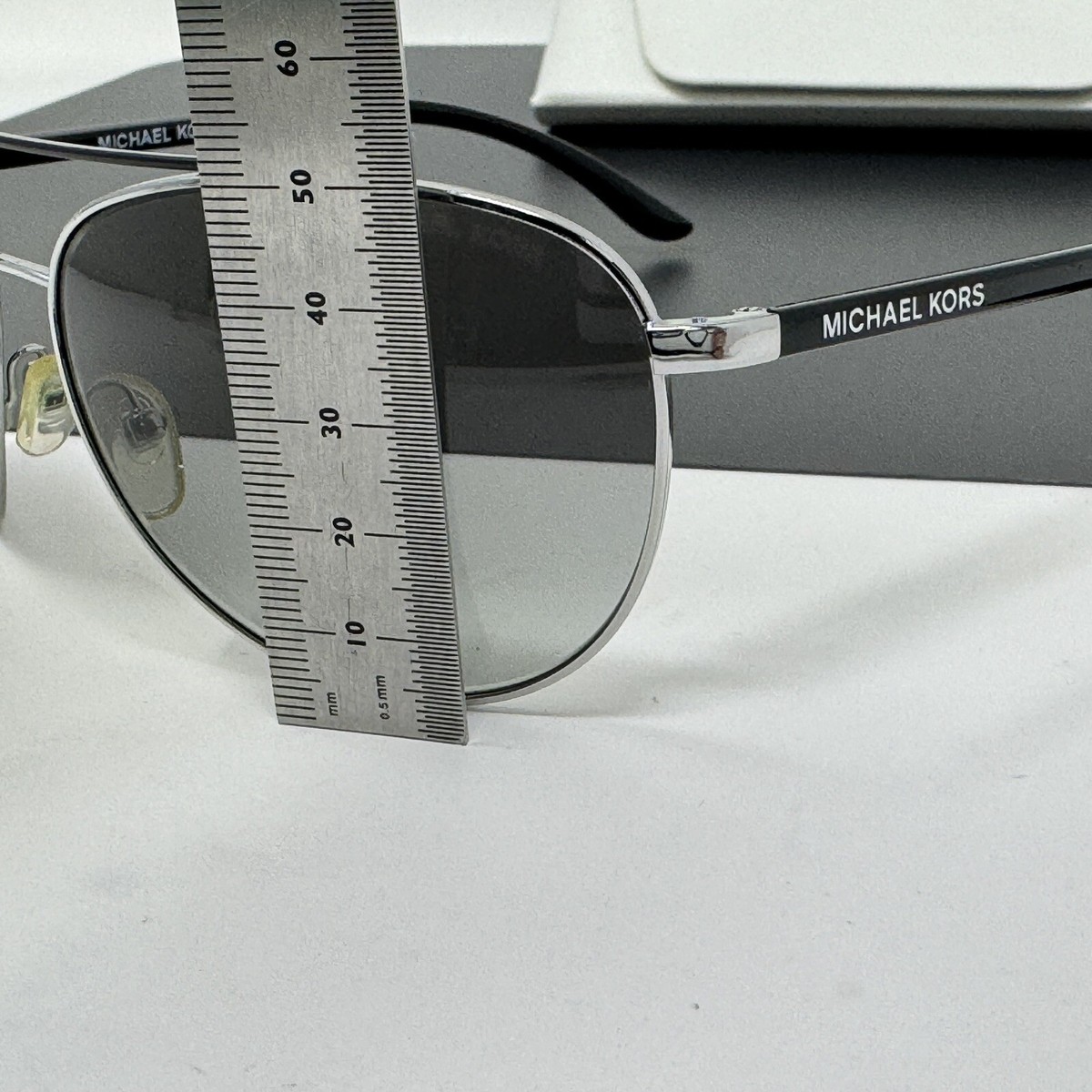 Michael Kors San Jose MK1054 Aviator Silver Sunglasses 60  display picture 2