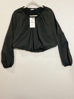 Zara Balloon Top ZW Collection - Sz. S - Black | eBay