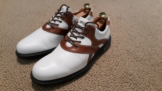 ecco brown golf shoes
