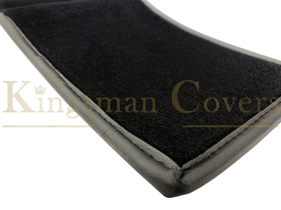 Juego de alfombras interiores de coche Carrelli con respaldo de arpillera negras para Austin MINI 1959-1993 Foto 2 de 4