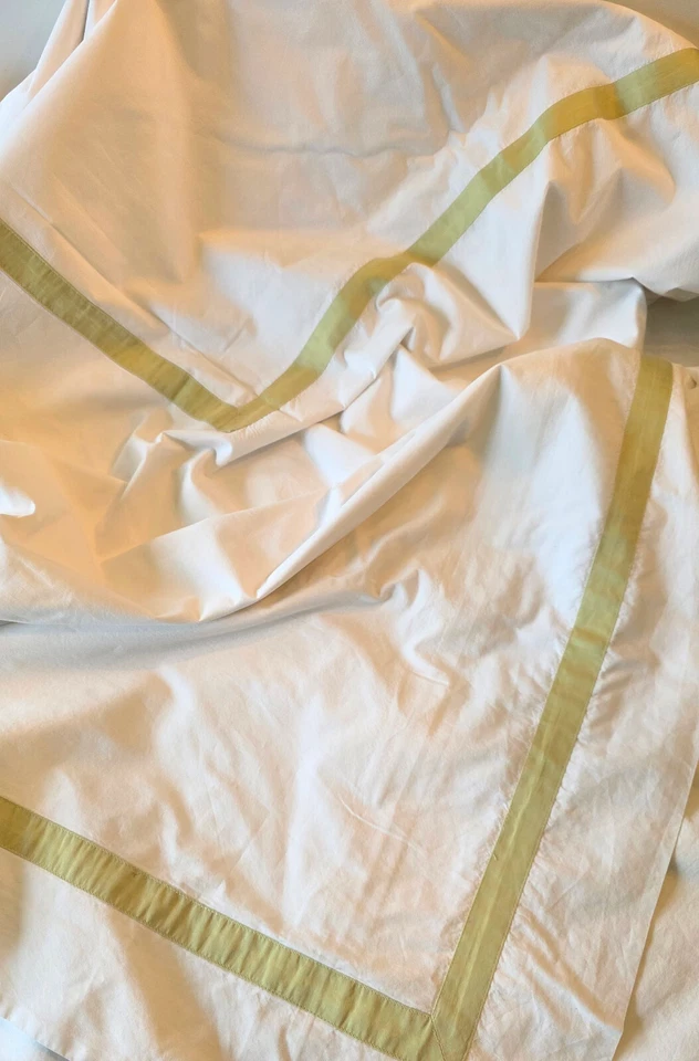 Funda de almohada estándar de lujo Matouk 100 % algodón egipcio + funda nórdica completa/queen Foto 2 de 4