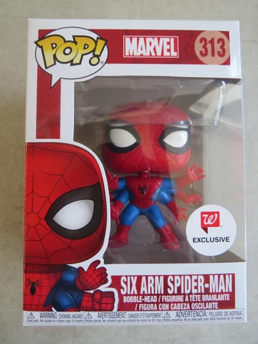 MIB FUNKO POP MARVEL #313 SIX ARM SPIDER-MAN WALGREENS EXCLUSIVE BOBBLE-HEAD