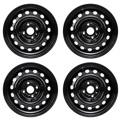 New 14x5.5 Steel Wheel Rims For Hyundai Accent 2006-2017 Black 4 Pack