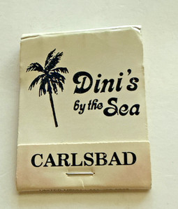 Vintage Dini’s by the Sea Matchbook – Carlsbad CA Restaurant