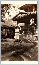 Vtg B&W Snapshot Two Women in Flapper Era Fashion By House 1920s
