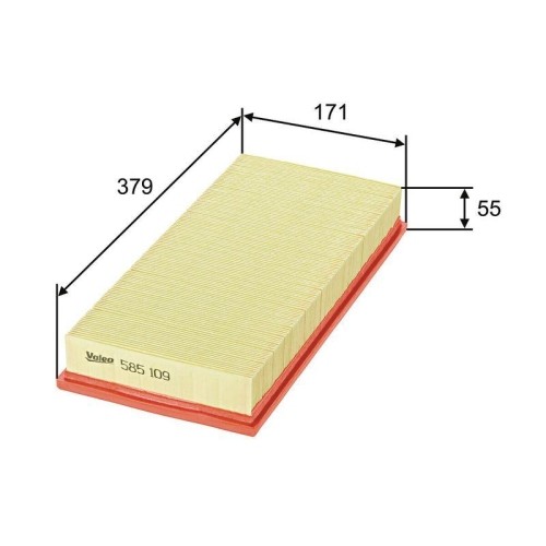 1X Luftfilter Valeo 585109 Passend FüR Ford MERCEDES-BENZ Ssangyong Daewoo-image