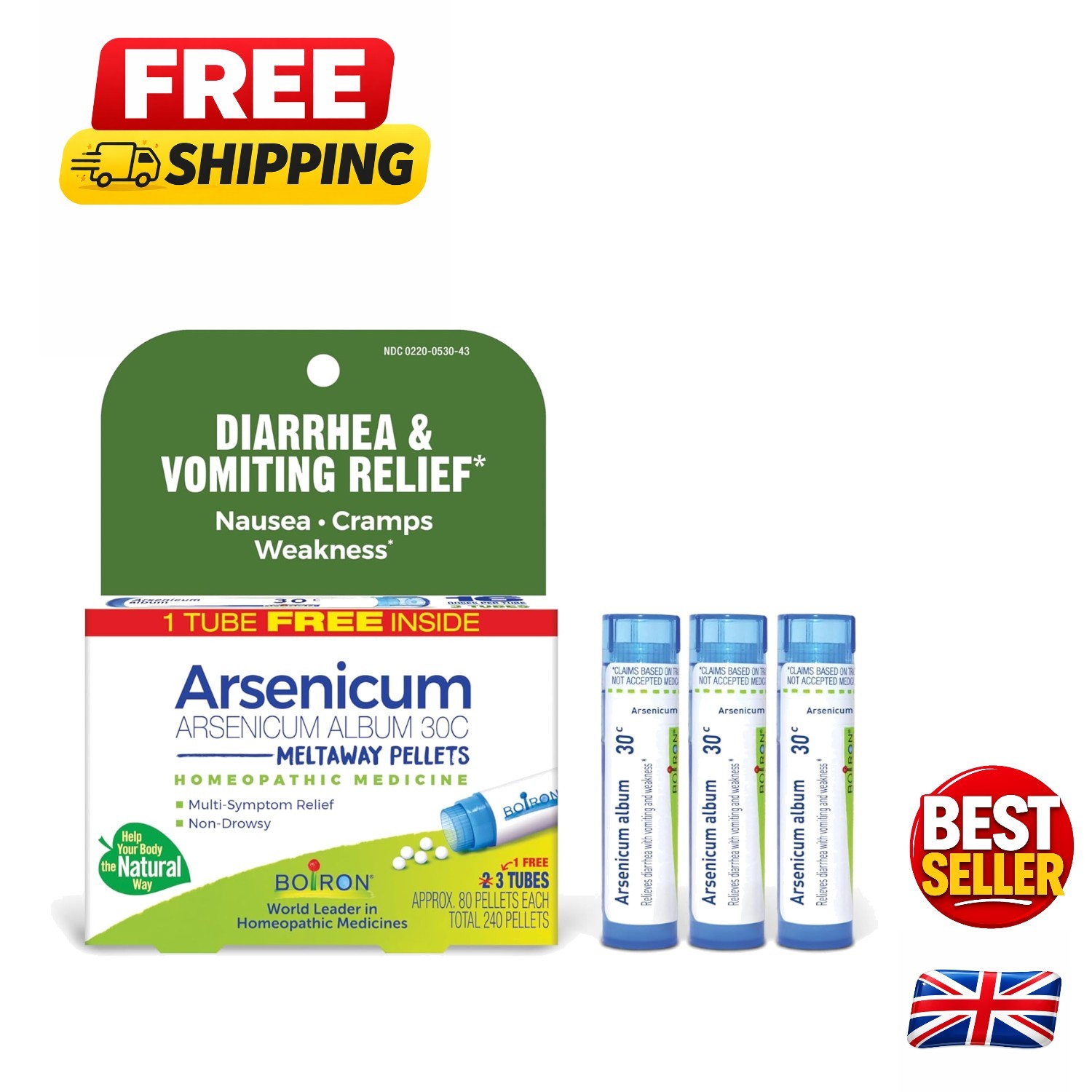 Travel-Friendly Arsenicum Album 30C - 240 Meltaway Pellets for Health on the Go