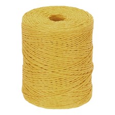 Natural Cotton Raffia Yarn 328 Yard Craft Ribbon Crochet Yarn Golden Yellow