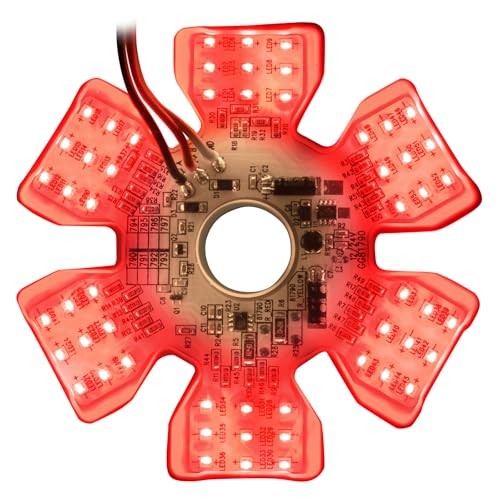  81793 Ultra Thin Air Cleaner Hex 54 Led Dual Color Light Red/Amber - Picture 3 of 6