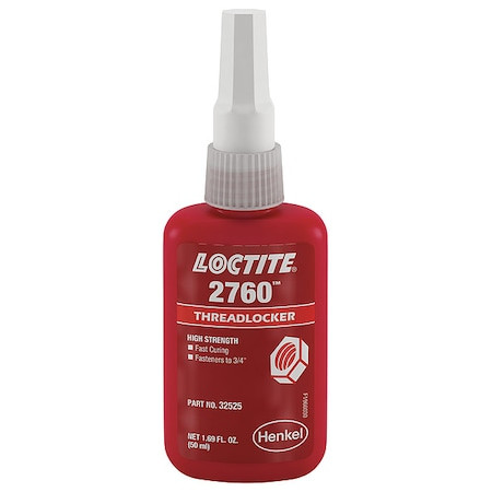 Loctite 303441 Threadlocker, Loctite 2760, Red, High Strength, Liquid, 10 Ml - Picture 1 of 1