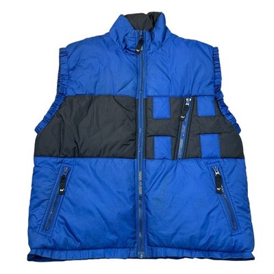 Helly Hansen gefütterte Weste Jacke Outdoor durchgehender Reißverschluss blau Herren Small