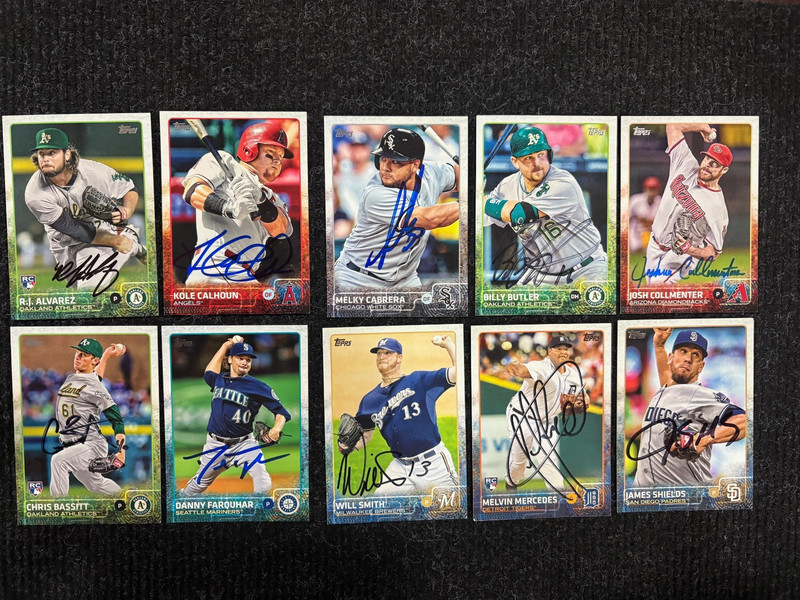 2015 Topps Autographed Card Lot (33)