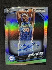 Adem Bona 2024-25 Panini Prizm Black Silver RC Auto Rookie Autograph #196 76ers