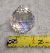 Faceted Clear Plastic Crystal Ball Sphere 1.5" Crafting DIY Home Decor