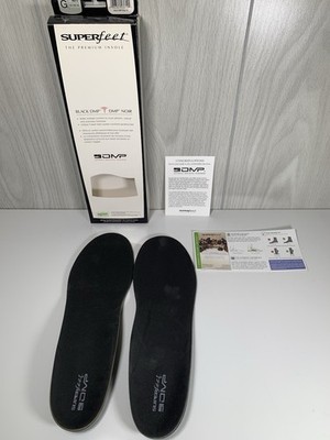 Superfeet Black Premium Insole Men s 13-1/2 - 15 DMP MORENO 3 Layer Memory Foam