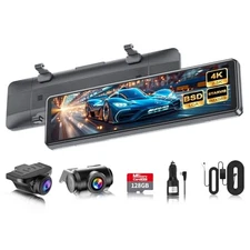 VANBAR Mirror-Style Dash Cam, 2025 Reinvented, Separate Rearview Camera wi [NEW]