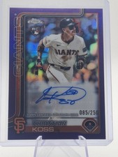 2025 Topps Chrome Update Christian Koss Auto Purple Refractor RC /250 #AC-CK