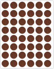 48Pcs Brown Felt Cabinet Door Bumpers, Self-Adhesive Furniture Pads