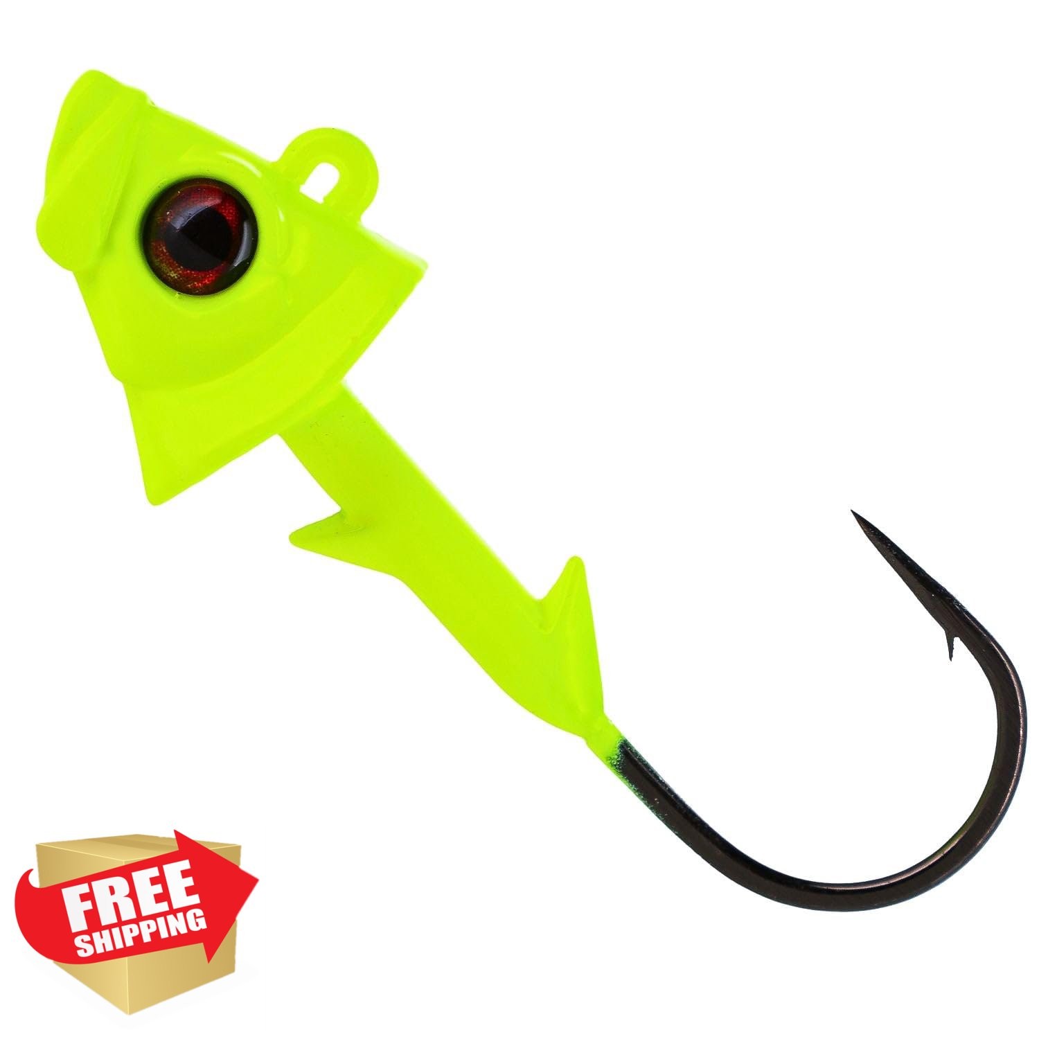 Reaction Tackle 5pk Swimbait Jig Heads Saltwater Freshwater Fish Head - Image 3