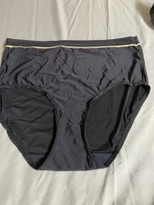 Vanity Fair 8 XL Nylon Spandex Sissy Bikini Underwear Panties Black Gusset Lined