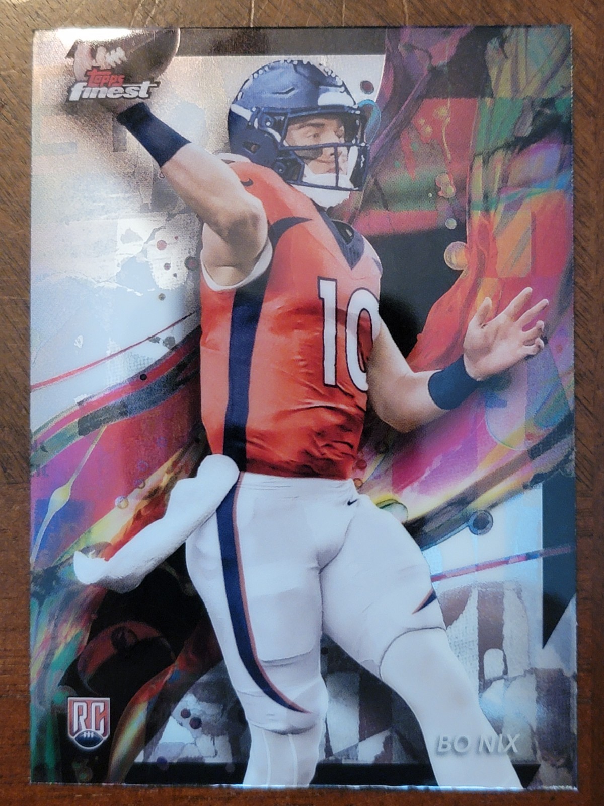 2024 Topps Finest Football - Refractor Common #63 Broncos - BO NIX 1A