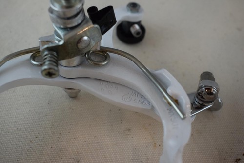Dia-Compe MX 901 Brake Caliper Set old school bmx STAMPED 1986 Japan white NOS - Picture 6 of 15